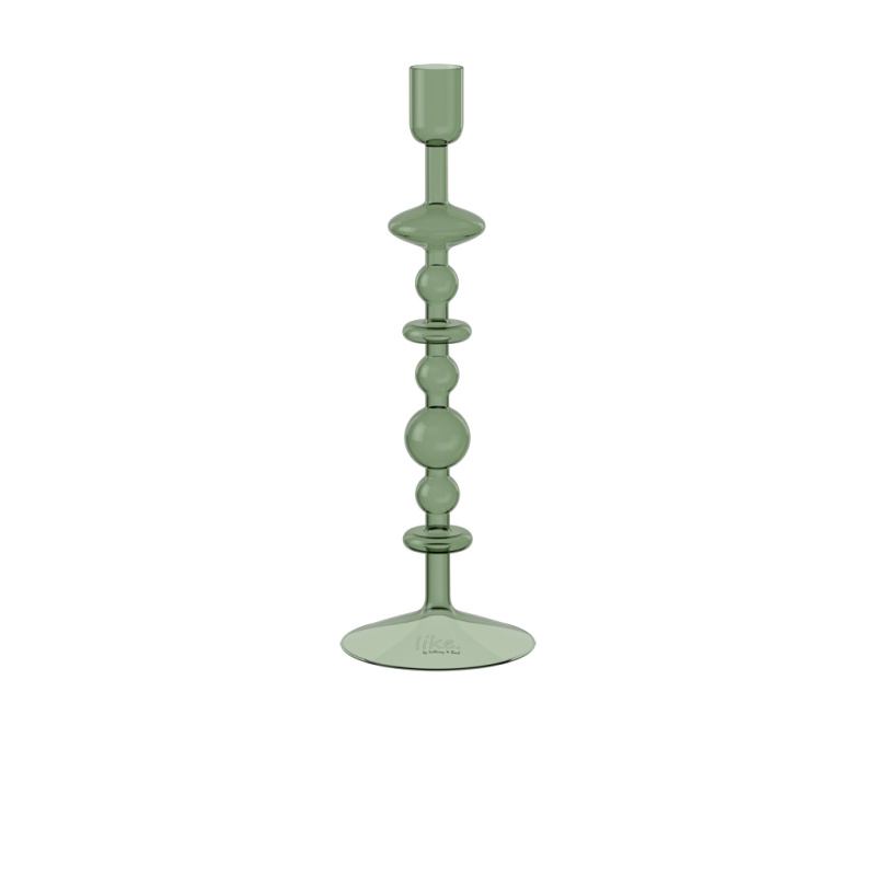 Villeroy & Boch Skleněný svícen Like Home Bubble Sage, 27 cm 19-5303-5432