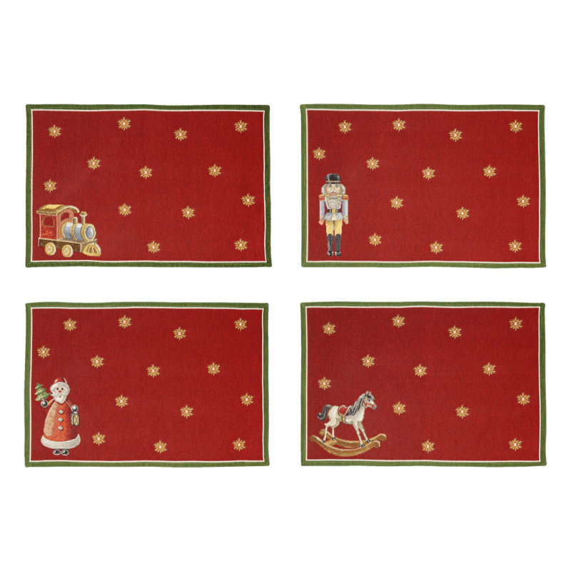 Villeroy & Boch Sada vánočních gobelínových prostírání Toy’s Delight, 4 ks 14-8585-6119