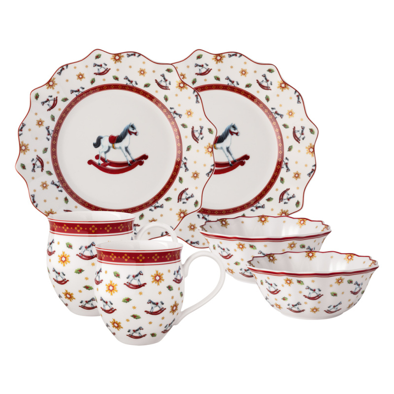 Villeroy & Boch Sada vánočního porcelánu Toy’s Delight, Houpací koník, 6 ks 14-8585-7289