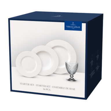 Villeroy & Boch Startovací sada 12 talířů Royal a 4 pohárů na červené víno Boston 10-4412-8728
