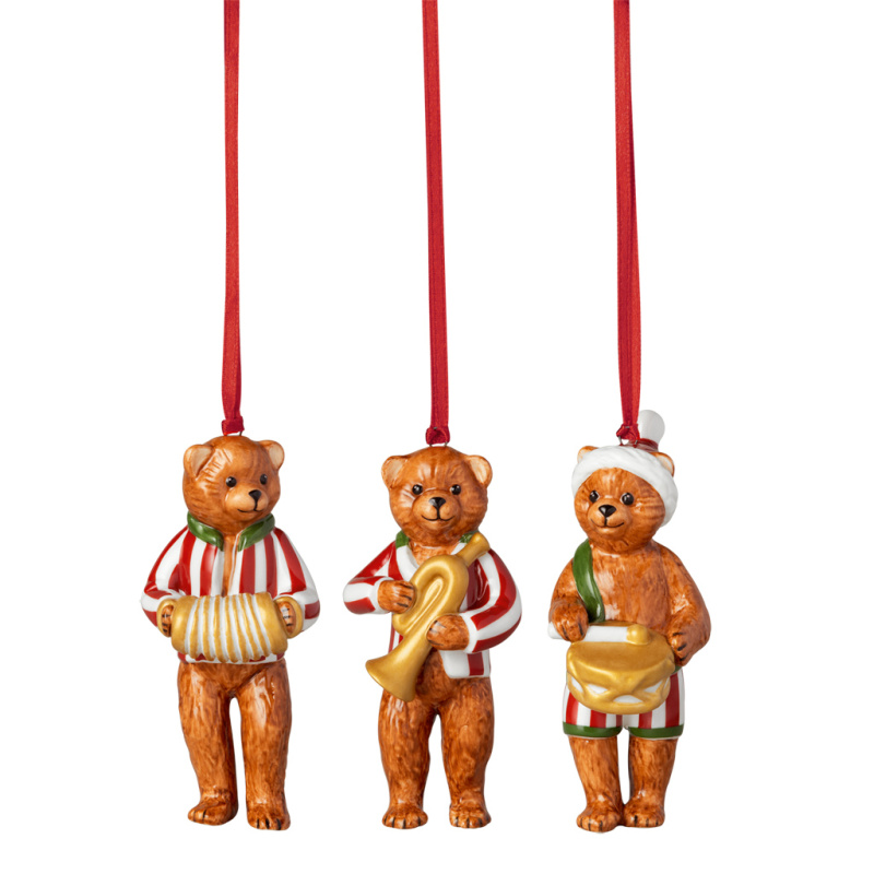 Villeroy & Boch Závěsná vánoční dekorace Nostalgic Ornaments, Medvídci, 3 ks 14-8331-6695