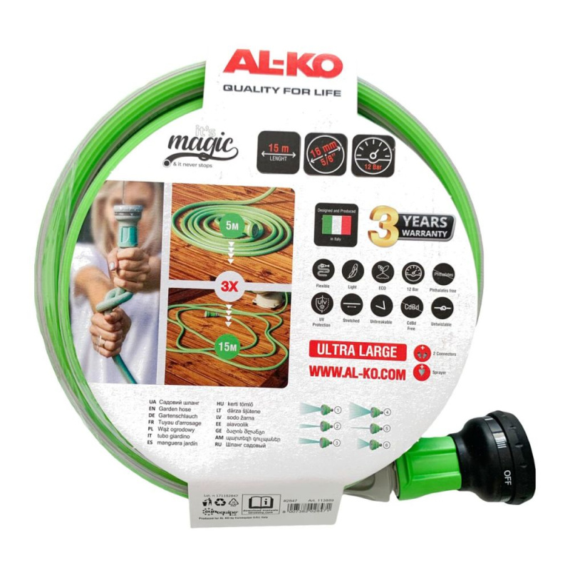 AL-KO MAGIC SOFT- zahradní hadice, 5/8", 15m