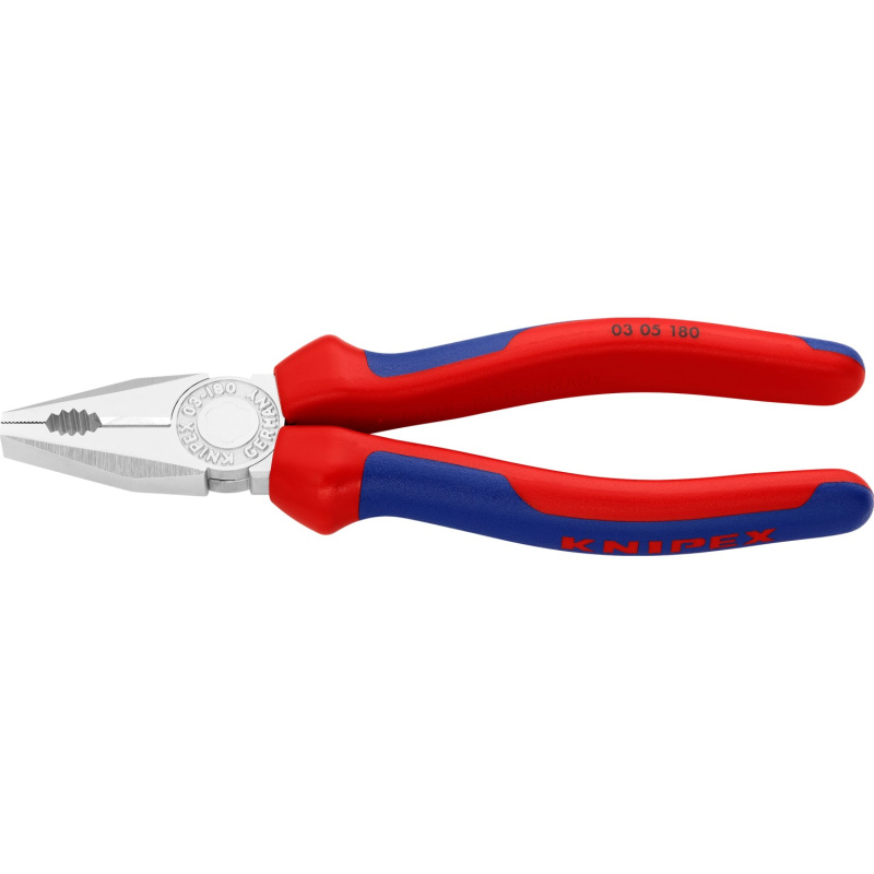 Knipex Kombinované kleště, chromované, vícesložkové návleky, 180 mm