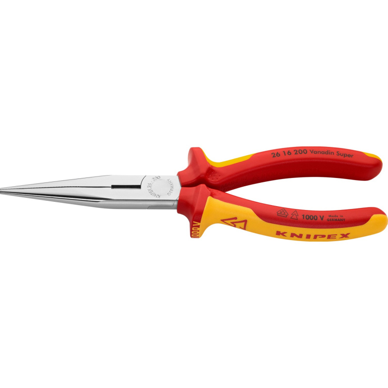 Knipex Půlkulaté kleště s břity, chrom, izol.vícesložkové návleky, VDE, 200 mm