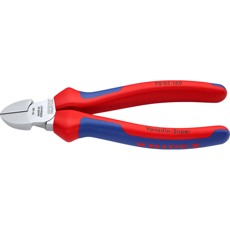 Knipex Boční štípací kleště, chromované, vícesložkové návleky, 160 mm