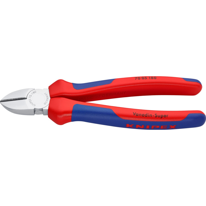Knipex Boční štípací kleště, chromované, vícesložkové návleky, 180 mm
