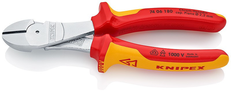 Silové boční štípací kleště chromované 180 mm  - 7406180