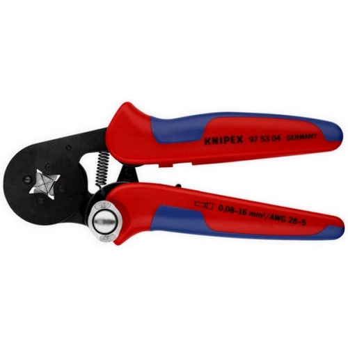 Samonastavitelné kleště pro lisování kabelových koncovek brunýrované 180 mm  - 975304