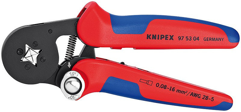 Samonastavitelné kleště pro lisování kabelových koncovek brunýrované 180 mm  - 975304