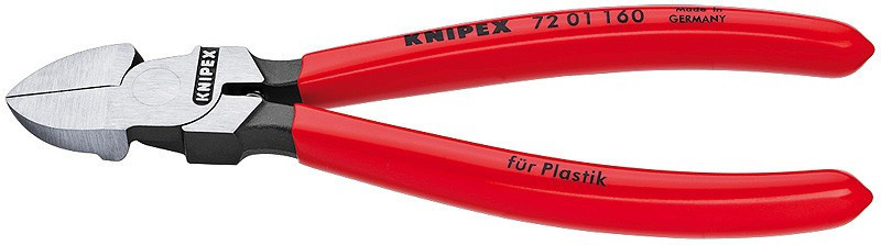 Boční štípací kleště na umělou hmotu potaženo plastem 160 mm  - 7201160