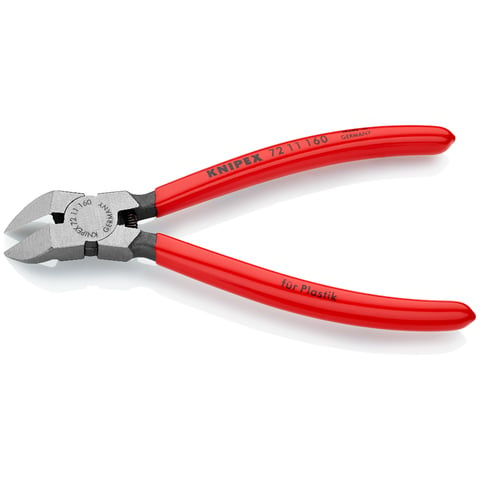 Boční štípací kleště na umělou hmotu potaženo plastem 160 mm  - 7211160