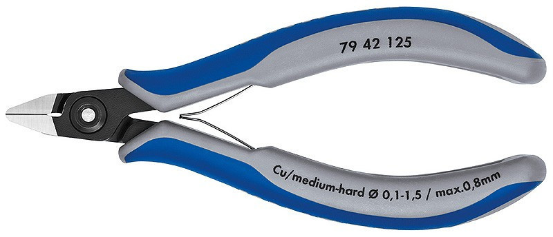 Přesné boční štípací kleště na elektroniku brunýrované 125 mm  - 7942125