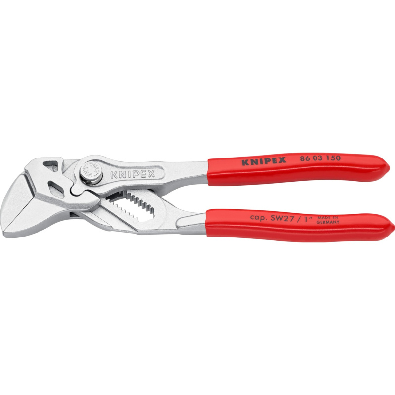Knipex Mini klešťový klíč, chromovaný povrch, rukojeť potažené plastem, 150 mm