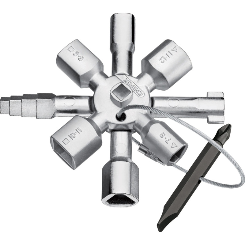 KNIPEX TwinKey  ® Klíč pro běžné skříně a systémy zavírání 92 mm  - 001101