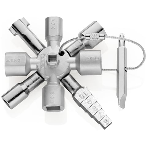 KNIPEX TwinKey  ® Klíč pro běžné skříně a systémy zavírání 92 mm  - 001101