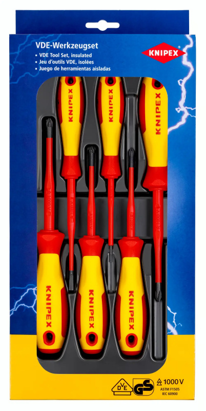 Sada VDE šroubováků KNIPEX, 6 ks - 002012V04
