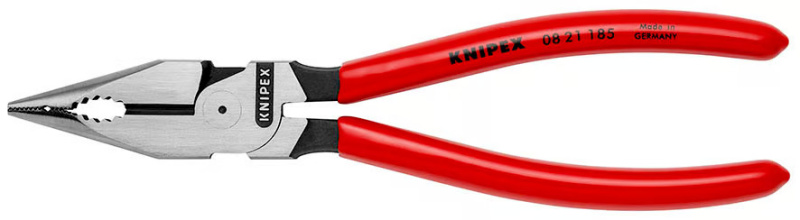 Kleště kombinované, úzké, ploché, délka 185 mm - Knipex 08 21 185