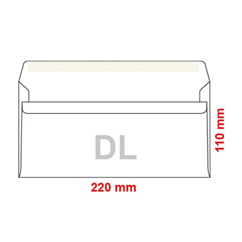 samolepicí obálky dl 100 ks