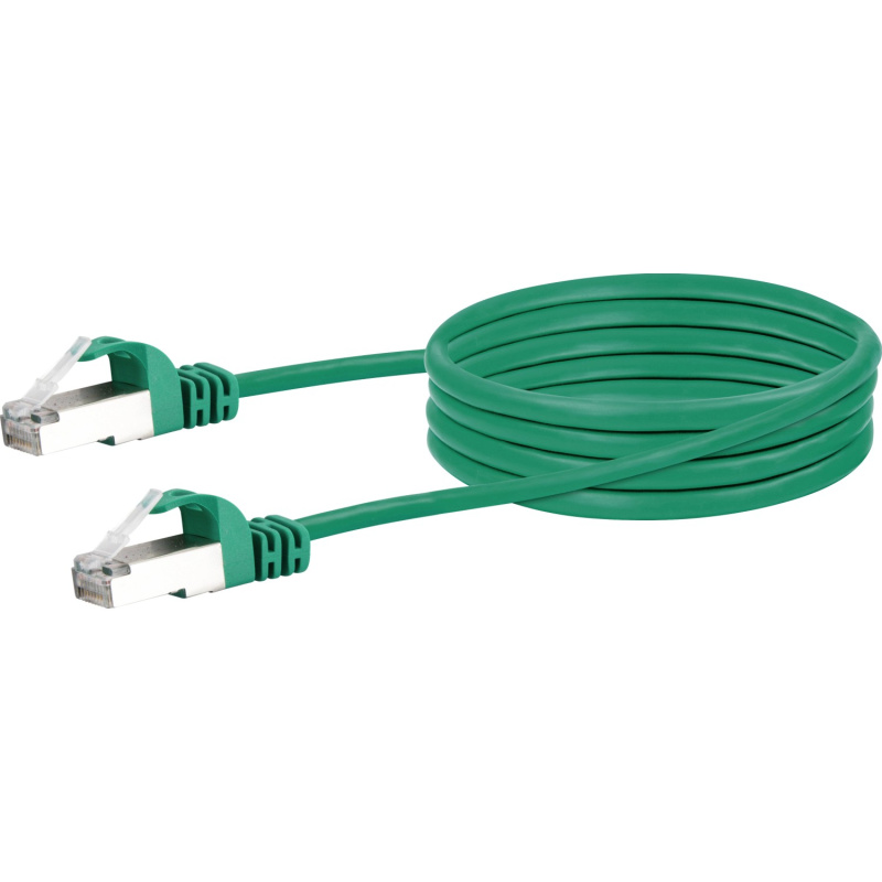 Schwaiger Síťový kabel CAT 6 (S/FTP), zelený, 0,5 m