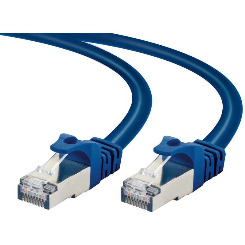 Schwaiger Síťový kabel CAT 8 (SF/FTP) RJ45, modrá, 5 m