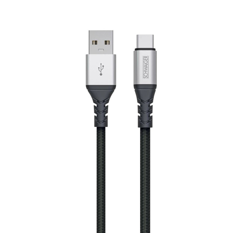 Schwaiger Nezničitelný synchronizační a nabíjecí kabel USB-C/USB-A, 1,2 m