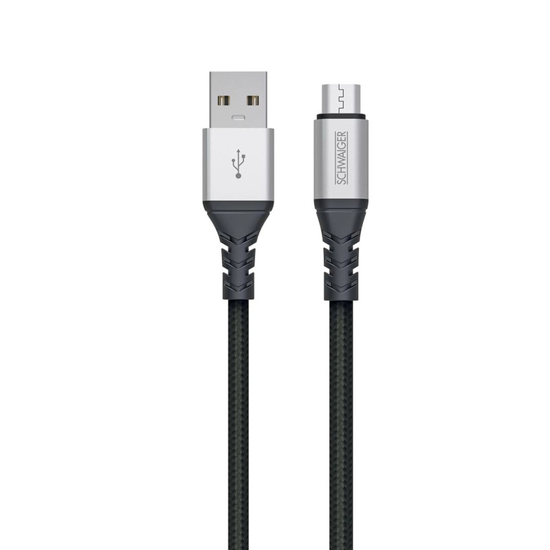 Schwaiger Nezničitelný synchronizační a nabíjecí kabel USB-A/Micro USB, 1,2 m
