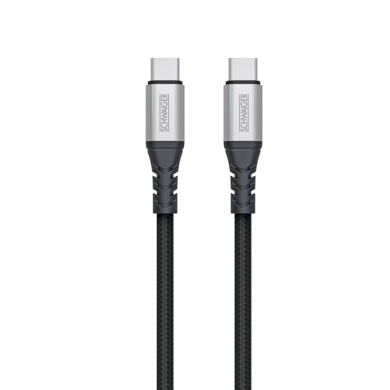 Schwaiger Nezničitelný synchronizační a nabíjecí kabel USB-C/USB-C, 1,2 m