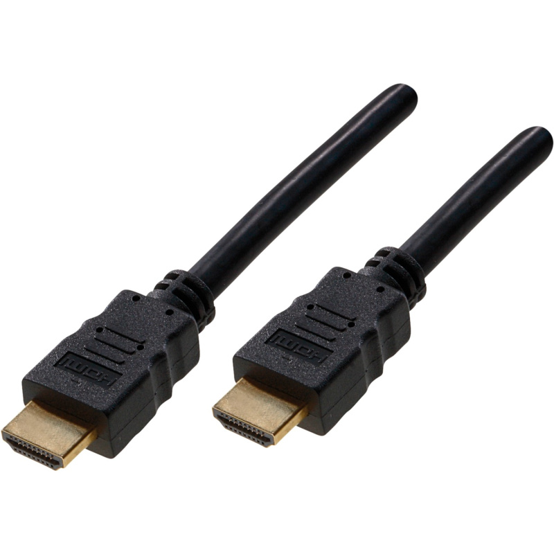 Připojovací kabel HDMI 0,7 m pozlacený černý HDMI0070 043