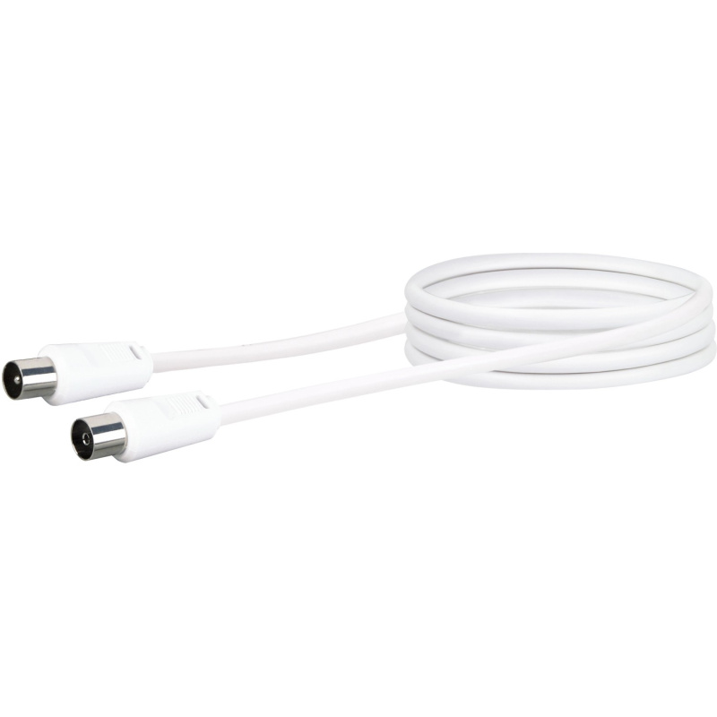 Schwaiger Anténní připojovací kabel bílý 1,5 m
