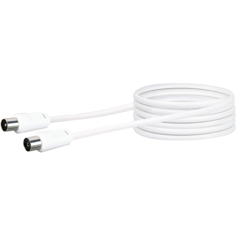 Schwaiger Anténní připojovací kabel bílý 5 m