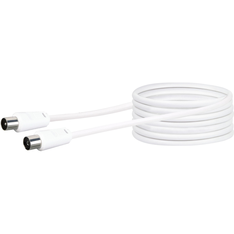Schwaiger Anténní připojovací kabel bílý 7,5 m
