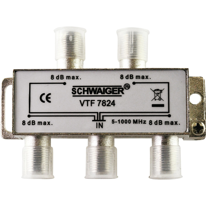 Schwaiger Rozbočovač 4násobný 8 dB