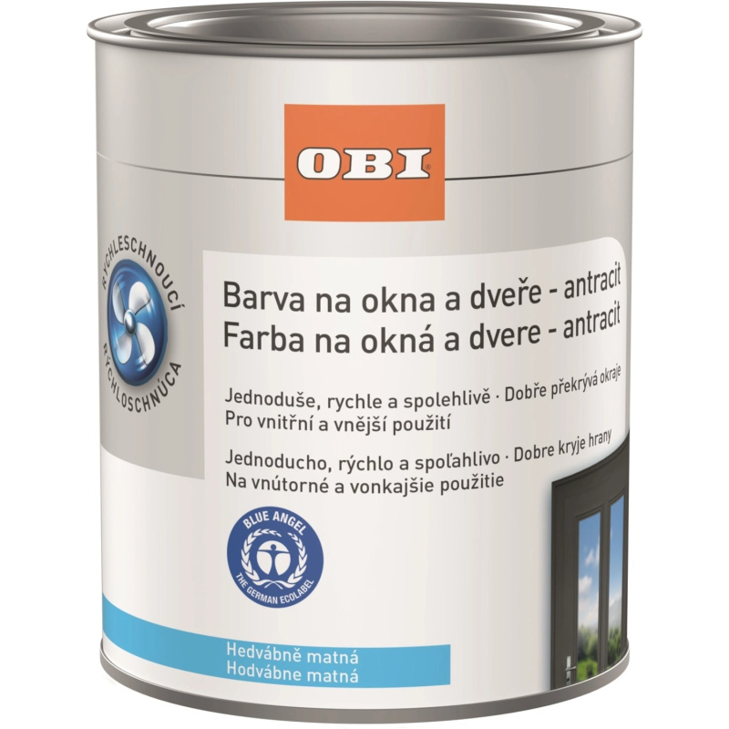 OBI Barva na okna a dveře hedvábně matná bílá 750 ml