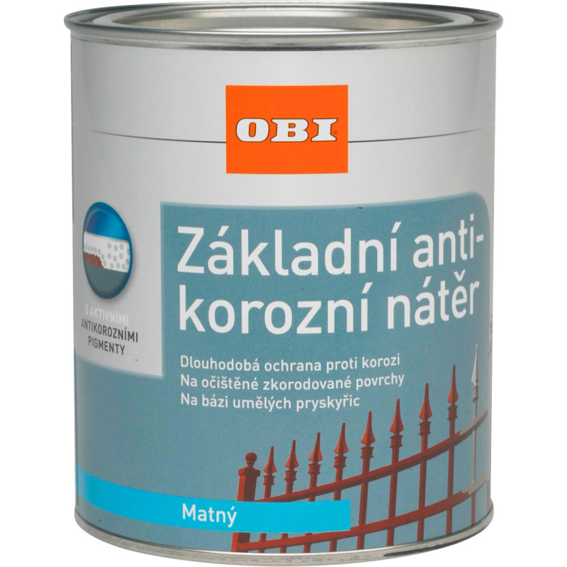 OBI Základní antikorozní nátěr matný bílý 375 ml
