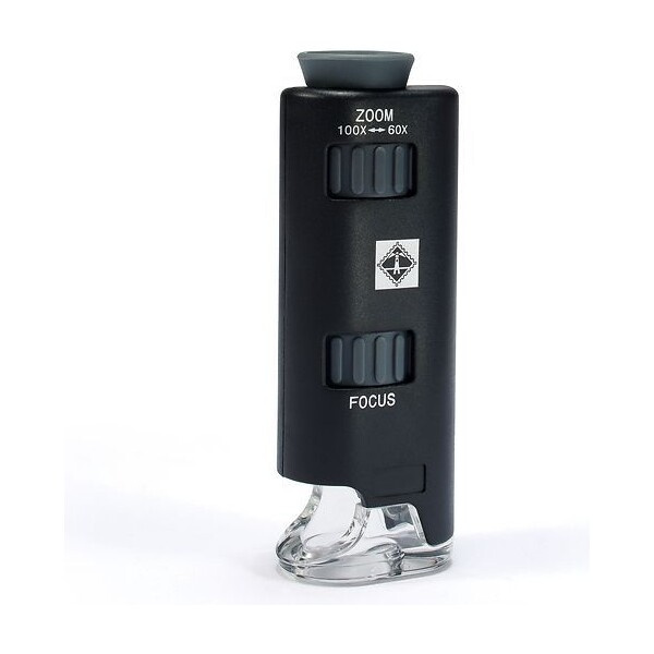 ZOOM mikroskop s LED Leuchtturm , 60-100x zvětšení Černá