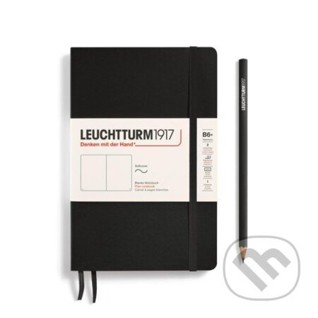 Leuchtturm1917 Zápisník Black Softcover B6+ čistý