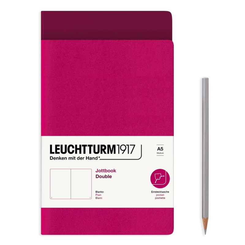 Leuchtturm1917 Notes Leuchtturm1917, A5, čistý, 2 ks - VYBERTE ODSTÍN - Zápisník Leuchtturm1917, A5, 32 l., čistý, 2 ks - červený