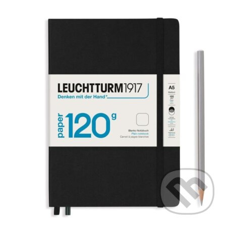 Zápisník Leuchtturm Black, 120g Notebook Edition, Medium, 203 p., plain
