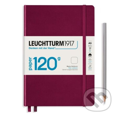Zápisník Leuchtturm Port Red, 120g Notebook Edition, Medium,A5 čistý