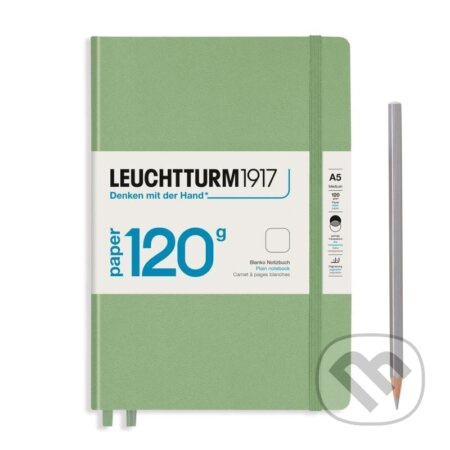 Zápisník Leuchtturm Sage, 120g Notebook Edition, Medium, čistý