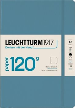 Zápisník Leuchtturm Nordic Blue, 120g Notebook Edition, Medium, 203 p., plain