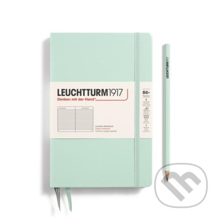 Leuchtturm1917 Zápisník Mint Green Paperback B6+ linkovaný