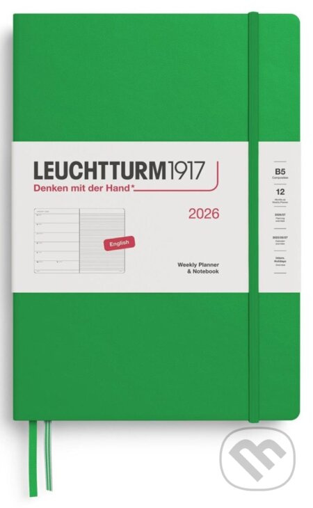 Weekly Planner & Notebook 2026 Composition (B5) Spring Leaf