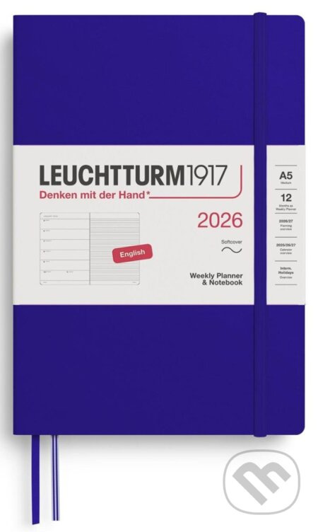 Weekly Planner & Notebook 2026 Medium (A5) Ink