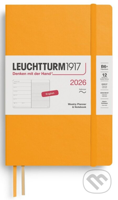 Weekly Planner & Notebook 2026 Paperback (B6+) Rising Sun