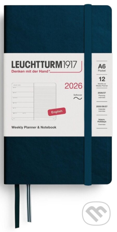Weekly Planner & Notebook 2026 Pocket (A6) Deep Sea