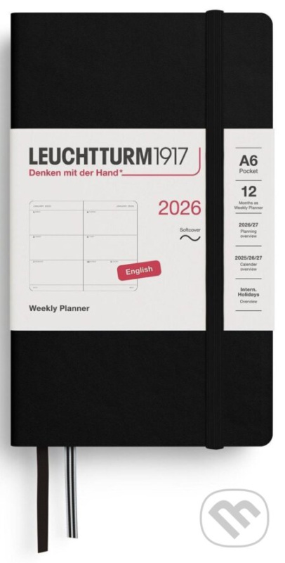 Weekly Planner 2026 Pocket (A6) Black