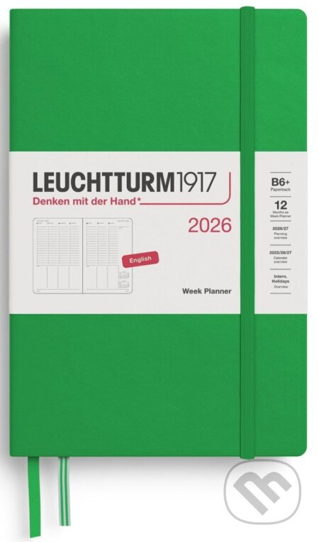 Week Planner 2026 Paperback (B6+) Spring Leaf