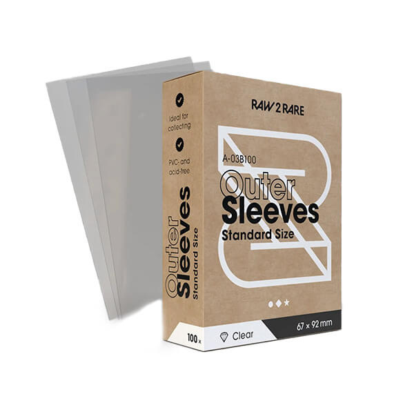 Raw2Rare Outer Sleeves Standard ochranný obal na karty, 100 ks čirý