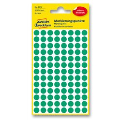 Avery Zweckform Samolepicí kulaté etikety Avery - zelené, průměr 8 mm, 416 ks